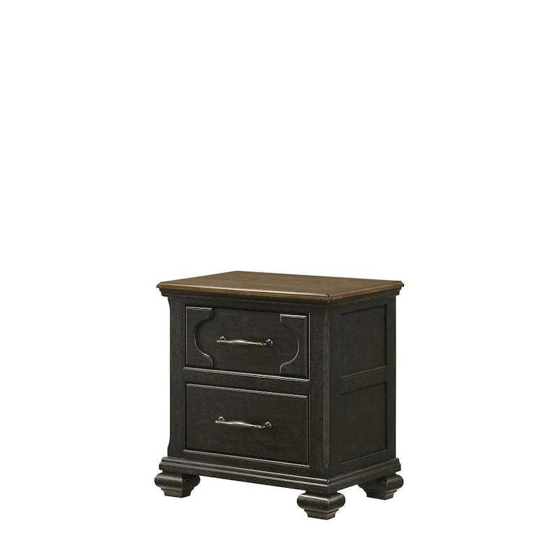 Josalina 5 Piece Brown Modern Contemporary Solid Wood And Veneers Fabric Storage Bedroom Set