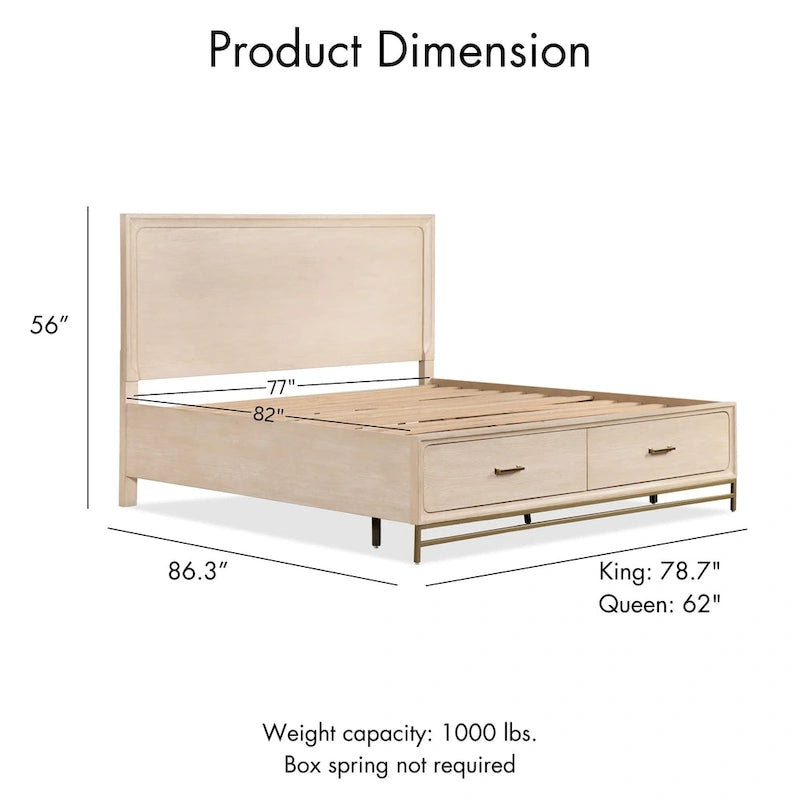 Furniture of America Drayden Transitional Oak Solid Wood 4-Piece Bedroom Set