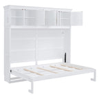 Queen Size Murphy Bed Wall Bed with Top Cabinets