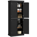 72.5  Kitchen Pantry Storage Cabinet, Freestanding Kitchen Cupboard with 4 Doors and Adjustable Shelves for Dining Room, MDF