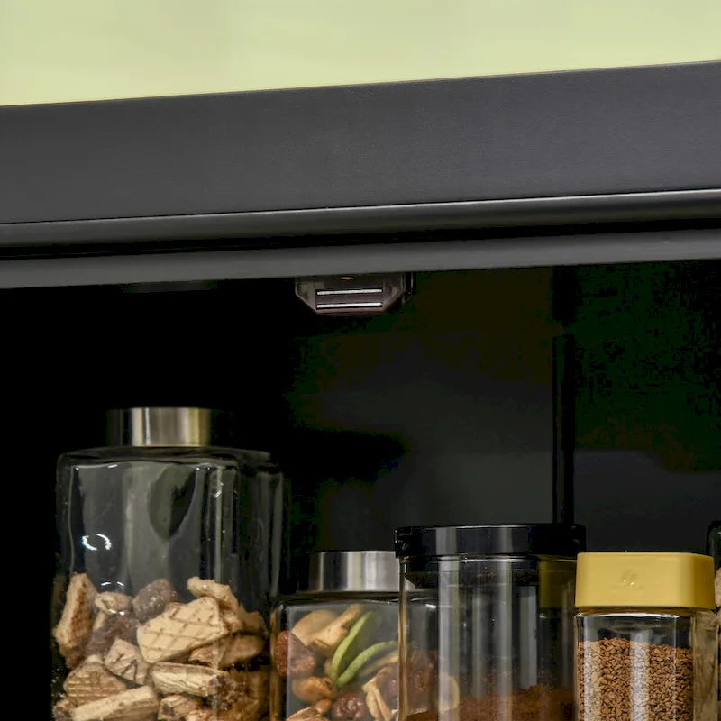 72.5  Kitchen Pantry Storage Cabinet, Freestanding Kitchen Cupboard with 4 Doors and Adjustable Shelves for Dining Room, MDF