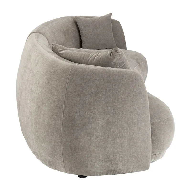Sagebrook Home Neutral Modern 4 Seat Rectangle Curved Sofa - 117  x 49  x 31