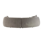 Sagebrook Home Neutral Modern 4 Seat Rectangle Curved Sofa - 117  x 49  x 31