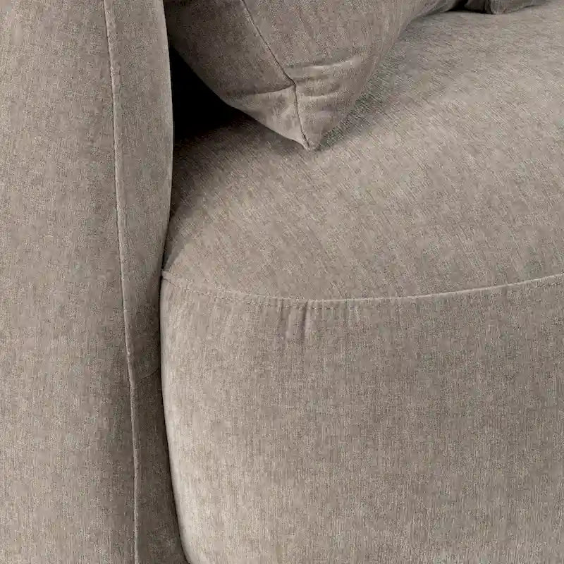 Sagebrook Home Neutral Modern 4 Seat Rectangle Curved Sofa - 117  x 49  x 31