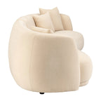 Sagebrook Home Neutral Modern 4 Seat Rectangle Curved Sofa - 117  x 49  x 31