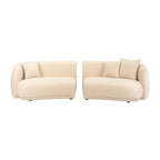 Sagebrook Home Neutral Modern 4 Seat Rectangle Curved Sofa - 117  x 49  x 31