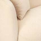 Sagebrook Home Neutral Modern 4 Seat Rectangle Curved Sofa - 117  x 49  x 31