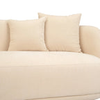 Sagebrook Home Neutral Modern 4 Seat Rectangle Curved Sofa - 117  x 49  x 31