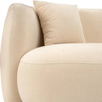 Sagebrook Home Neutral Modern 4 Seat Rectangle Curved Sofa - 117  x 49  x 31