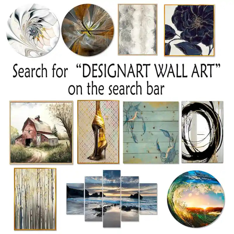 Designart  Pastel Abstract With Blue Black & Gold Spots III  Upholstered Fractals Accent Chair and Modern Arm Chair