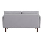 Yucca Modern Loveseat Sofa, Polyester / Vegan Leather Settee Couch - Includes 2 Pillows