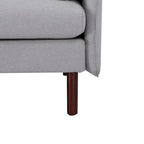 Yucca Modern Loveseat Sofa, Polyester / Vegan Leather Settee Couch - Includes 2 Pillows