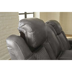 Signature Design by Ashley Fyne-Dyme Power Reclining Sofa - 85  W x 43  D x 43  H