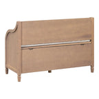 Solid wood Entryway Multifunctional Storage Bench with Safety Hinge