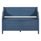 Solid wood Entryway Multifunctional Storage Bench with Safety Hinge