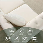 3-Seater Chesterfield Upholstered Tufted Sofa with Rolled Arms and Nailhead