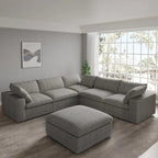 V Shape Cloud Couches for Living Room, Modular Convertible Sectional Sofa Couch, Couch Cushion Covers Removable