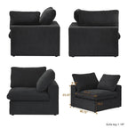 V Shape Cloud Couches for Living Room, Modular Convertible Sectional Sofa Couch, Couch Cushion Covers Removable