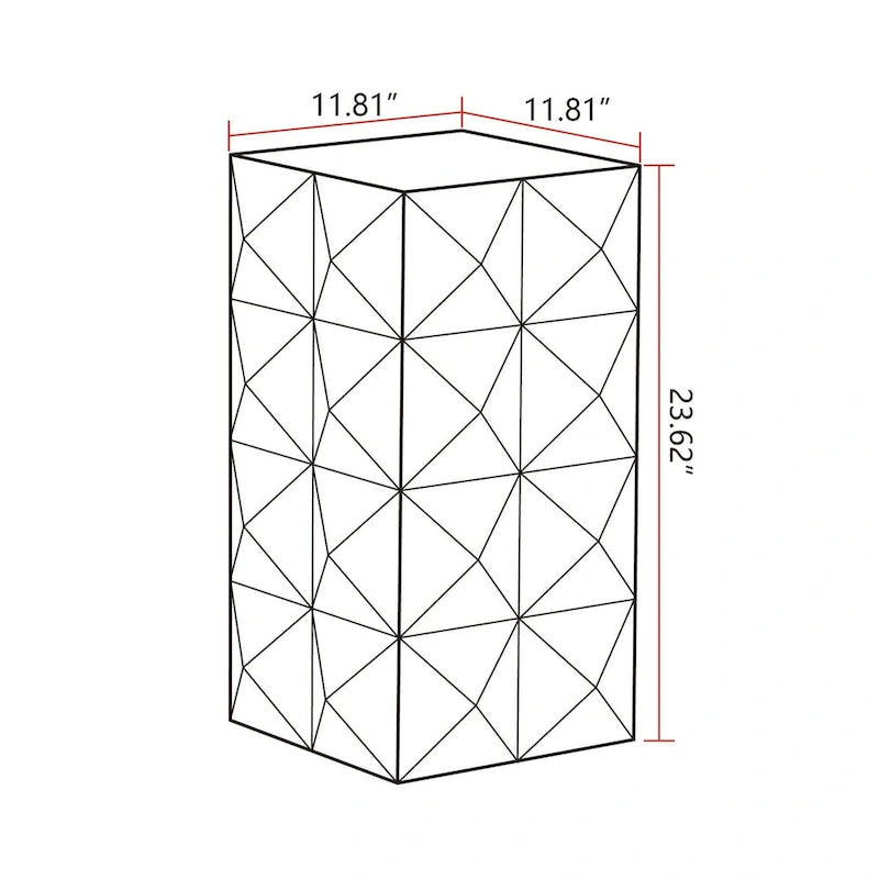 23.62 Height Three-dimensional Embossed Pattern Design Retro Coffee Table Retro Furniture