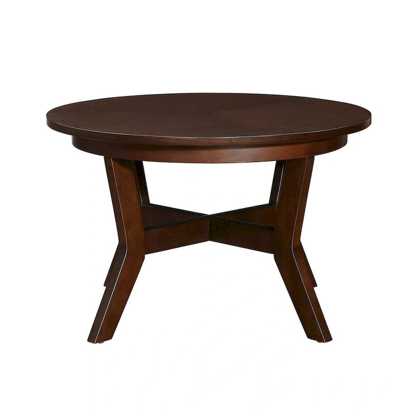 Mid Century Farmhouse Circle Wooden Coffee Tables