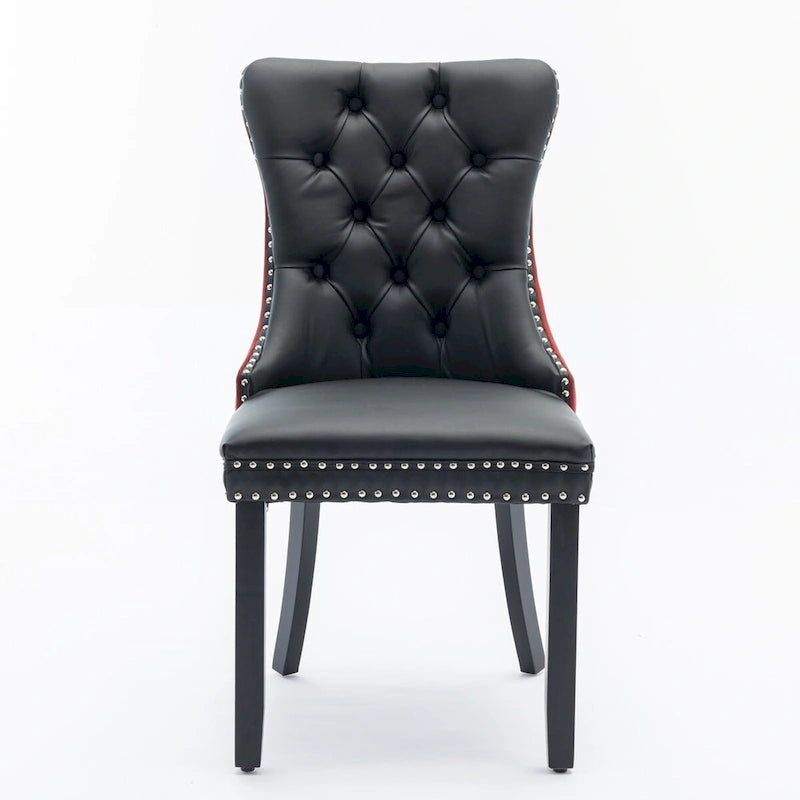 High-end Tufted Contemporary Upholstered Dining Chair with Nailhead Trim