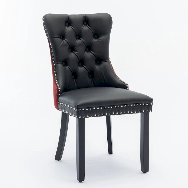 High-end Tufted Contemporary Upholstered Dining Chair with Nailhead Trim