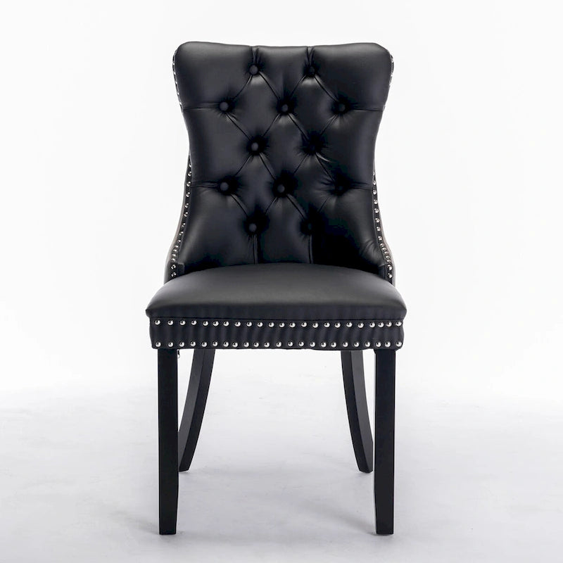 High-end Tufted Contemporary Upholstered Dining Chair with Nailhead Trim