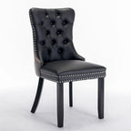 High-end Tufted Contemporary Upholstered Dining Chair with Nailhead Trim