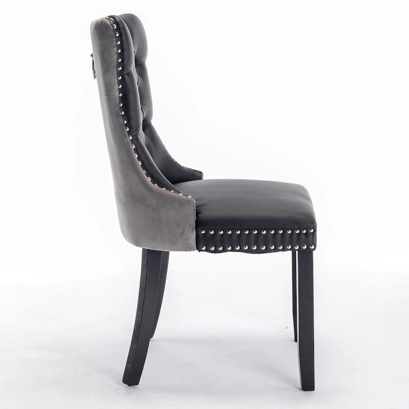High-end Tufted Contemporary Upholstered Dining Chair with Nailhead Trim