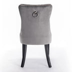 High-end Tufted Contemporary Upholstered Dining Chair with Nailhead Trim