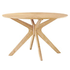 Crossroads 47  Round Wood Dining Table