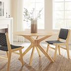 Crossroads 47  Round Wood Dining Table