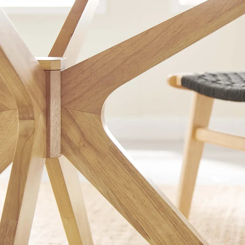 Crossroads 47  Round Wood Dining Table