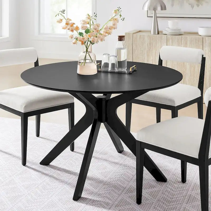 Crossroads 47  Round Wood Dining Table
