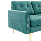 L-Shape Convertible Sectional Sofa Couch, Living Room Sectional with Movable Ottoman for Living Room, Apartment, Office