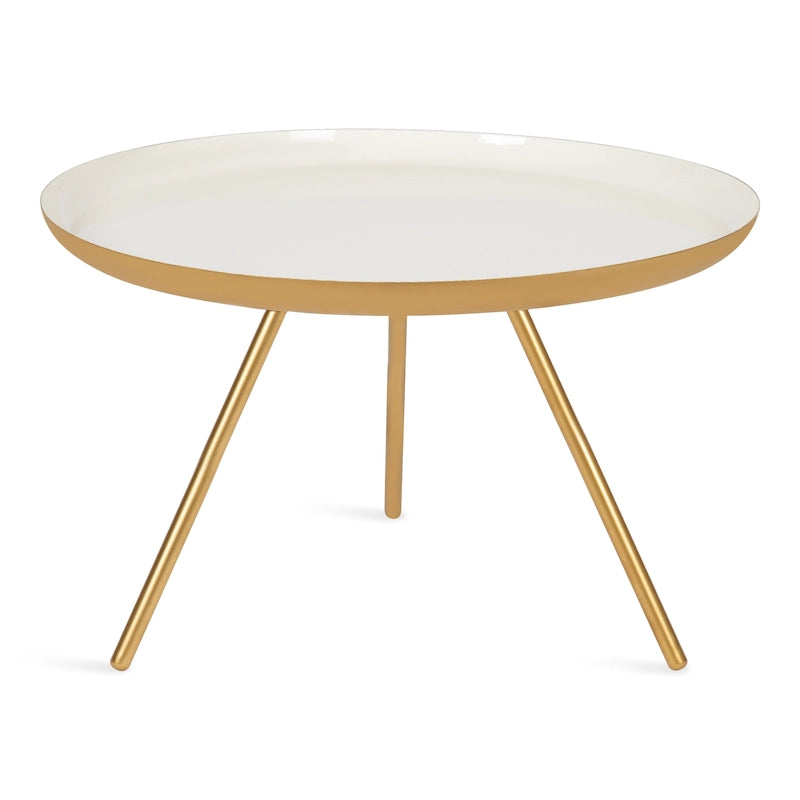 Kate and Laurel Laranya Round Metal Coffee Table - 25  Diameter