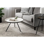 Kate and Laurel Laranya Round Metal Coffee Table - 25  Diameter