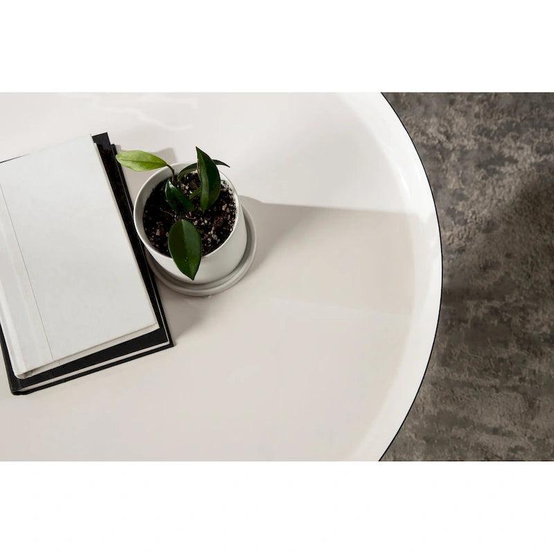 Kate and Laurel Laranya Round Metal Coffee Table - 25  Diameter