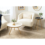 Kate and Laurel Laranya Round Metal Coffee Table - 25  Diameter