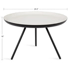 Kate and Laurel Laranya Round Metal Coffee Table - 25  Diameter