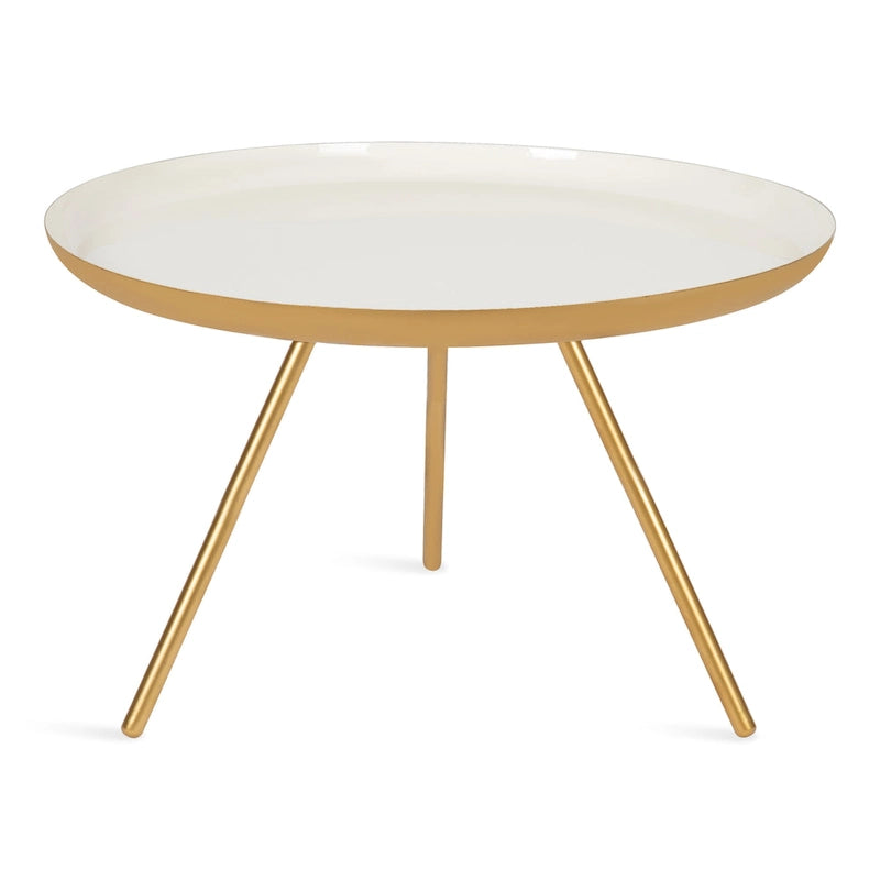 Kate and Laurel Laranya Round Metal Coffee Table - 25  Diameter