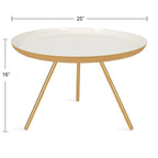 Kate and Laurel Laranya Round Metal Coffee Table - 25  Diameter