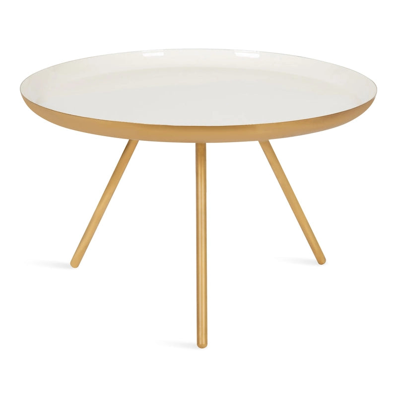 Kate and Laurel Laranya Round Metal Coffee Table - 25  Diameter