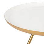 Kate and Laurel Laranya Round Metal Coffee Table - 25  Diameter