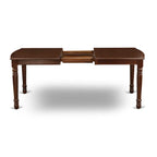 East West Furniture Dining Set Consists of a Rectangle Wooden Table and Upholstered Chairs, Mahogany (Pieces Options)
