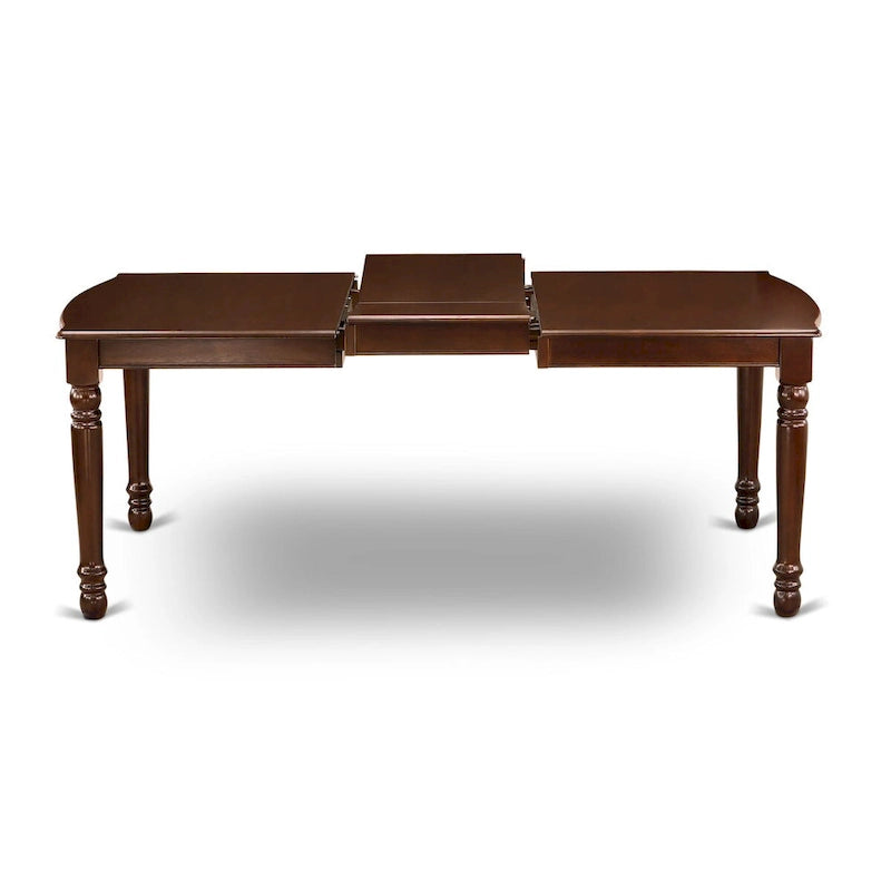 East West Furniture Dining Set Consists of a Rectangle Wooden Table and Upholstered Chairs, Mahogany (Pieces Options)