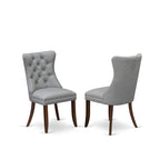 East West Furniture Dining Set Consists of a Rectangle Wooden Table and Upholstered Chairs, Mahogany (Pieces Options)