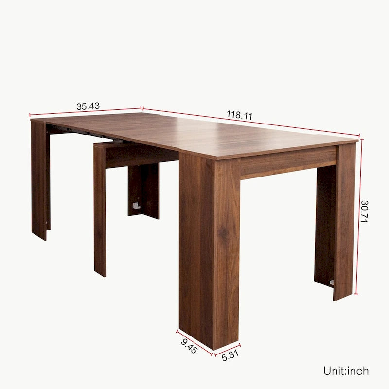 Multifunctional extendable console table