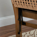 Joslyn Natural Woven Back Folding Dining Chair (Set of 2)