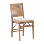 Joslyn Natural Woven Back Folding Dining Chair (Set of 2)